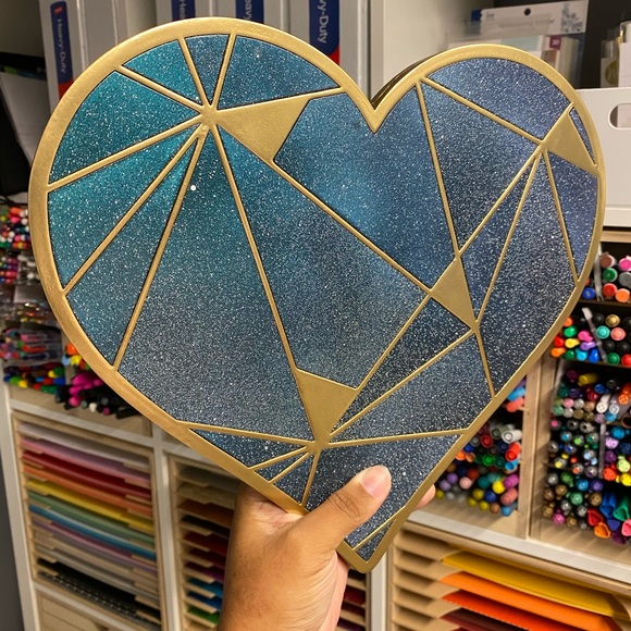 Otct Wall Art Handmade Colorshifting Geo Heart Galaxy Poshmark